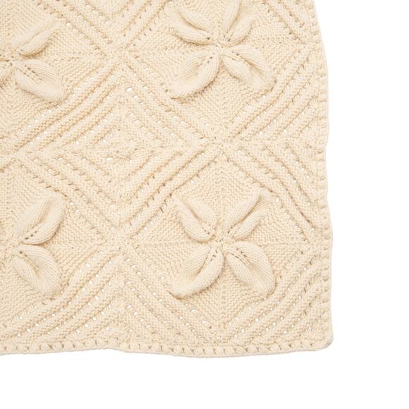 Vintage Off-White Crochet Afghan - Picture 3 of 7